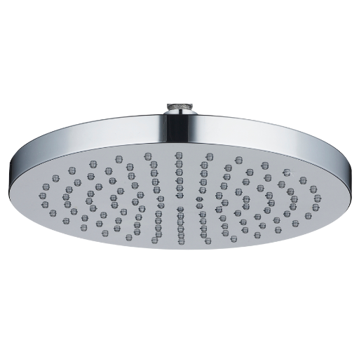 ABS Rain shower Round, Chrome Body, Chrome Faceplate & Self Cleaning Nozzles