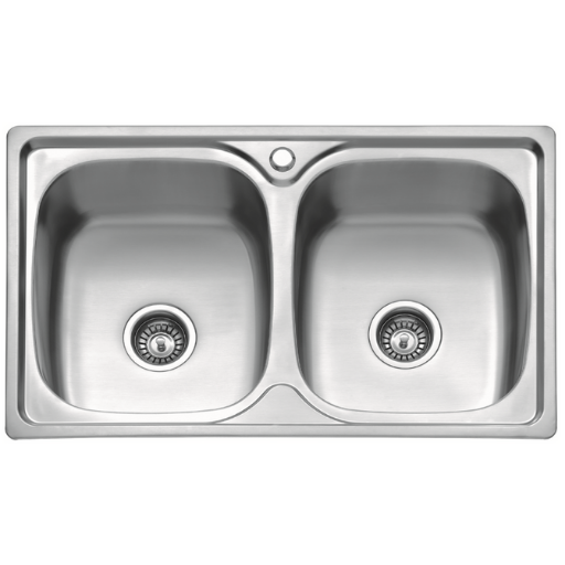 Double Bowl SS Grade 304, Thick (Includes waste and bottle trap)