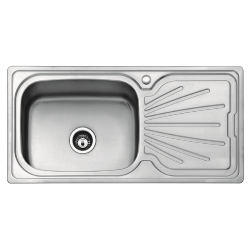 Single Bowl Single Drain SS Grade 304, Thick (Includes waste and bottle trap)