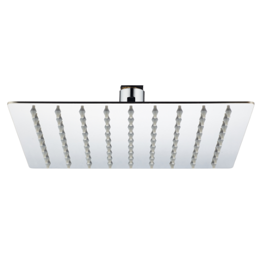 SS Grade 304 Rain Shower Square, Chrome Body, Chrome Faceplate & Self Cleaning Silicon Nozzles